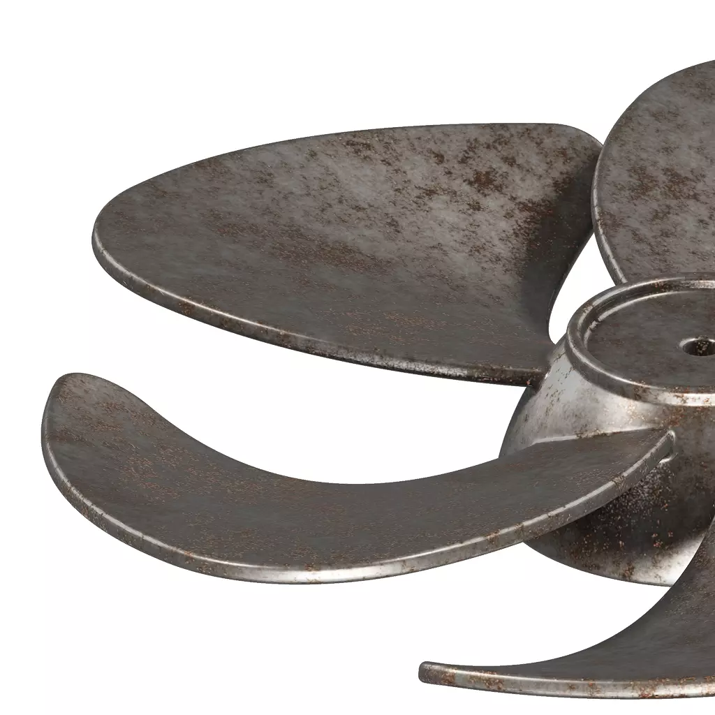 Rusty Steel Fan Blade 3D model_1