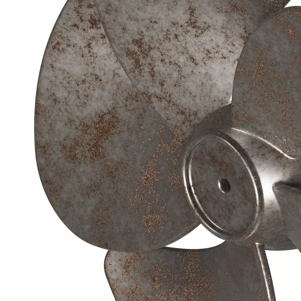 Rusty Steel Fan Blade 3D model_3