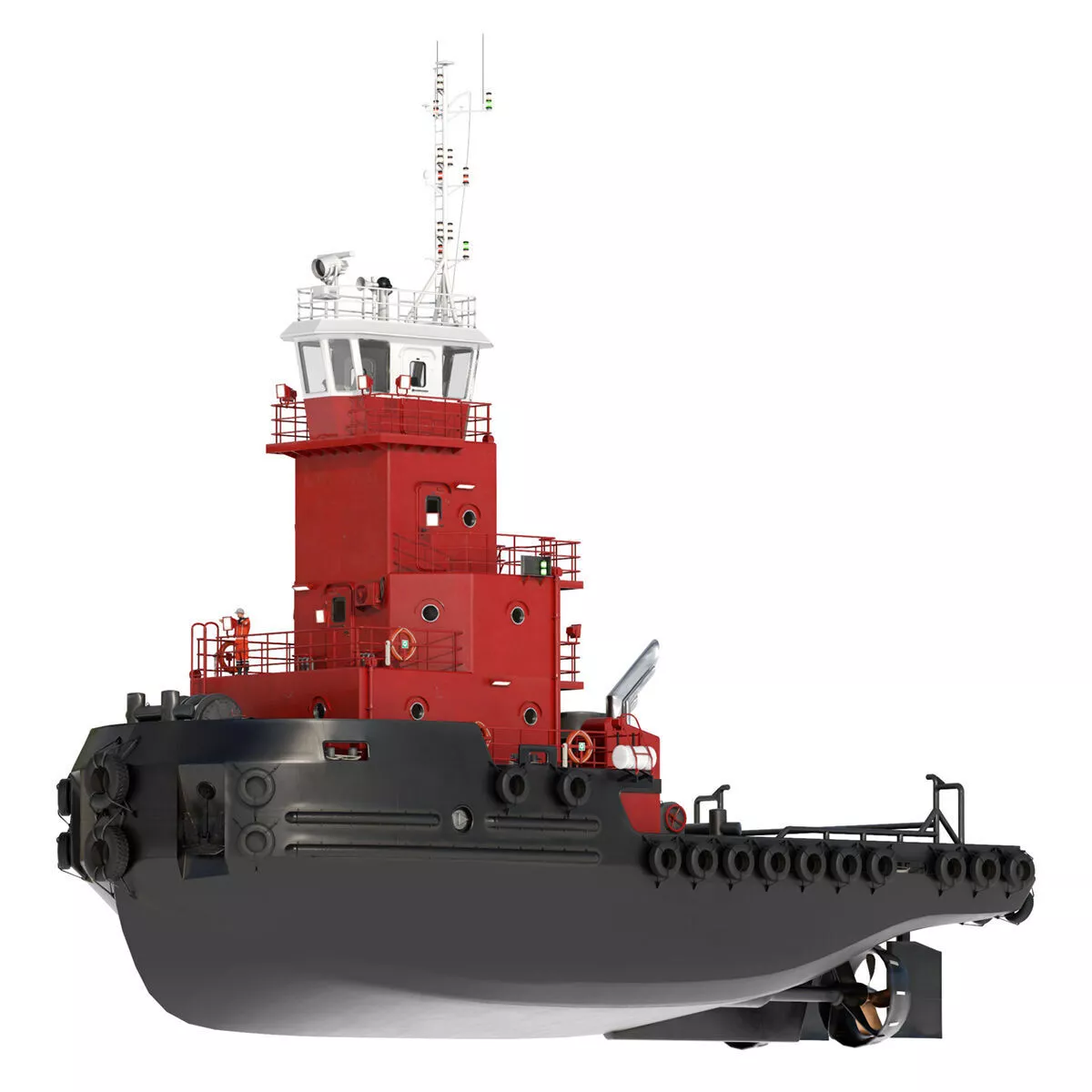 Articulated tug boat BRW 3D model