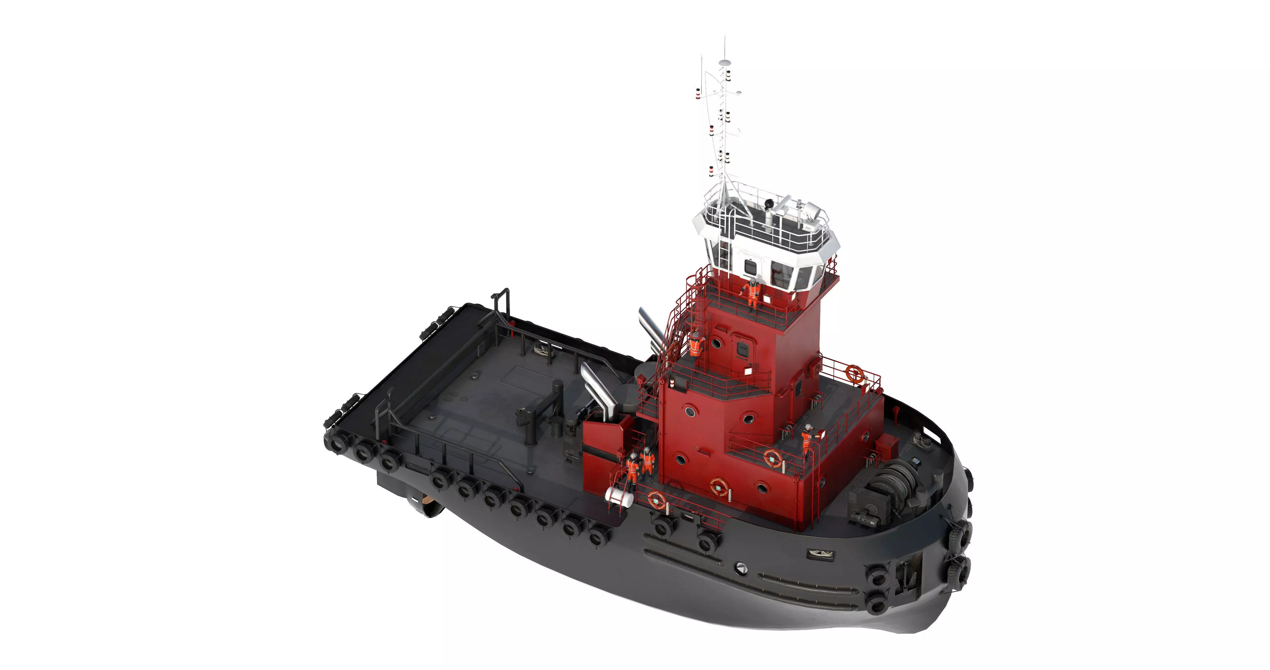Articulated tug boat BRW 3D model_9