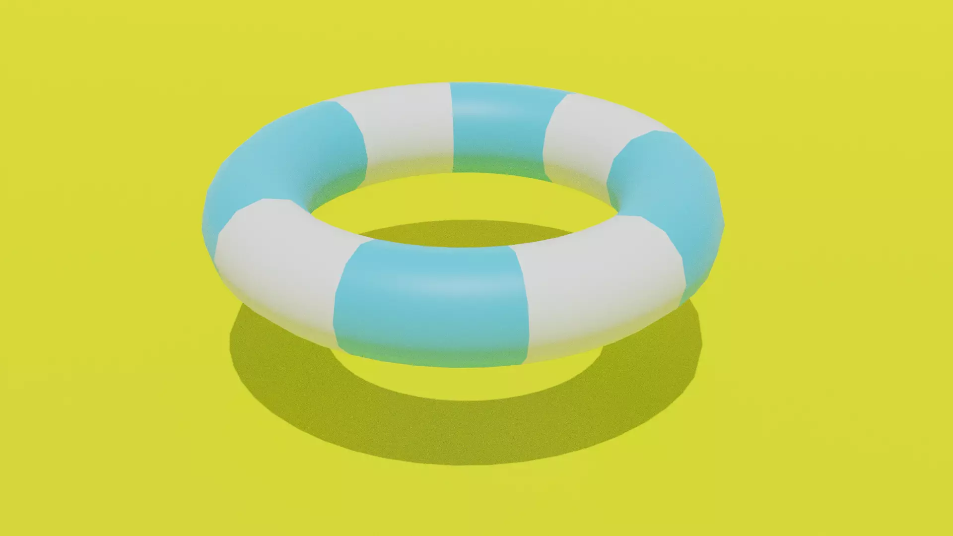 Low Poly Summer Tube Stylized Pool Float 3d Model Low-poly 3D model_0