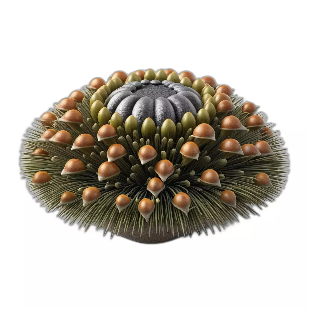 Banksia Exotic Flower Head 3D Model Low-poly 3D model_0