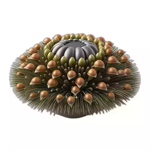 Banksia Exotic Flower Head 3D Model Low-poly 3D model Banksia Exotic Flower Head 3D Model Low-poly 3D model