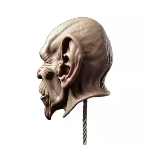 Detailed Stylized Creature Head Bust