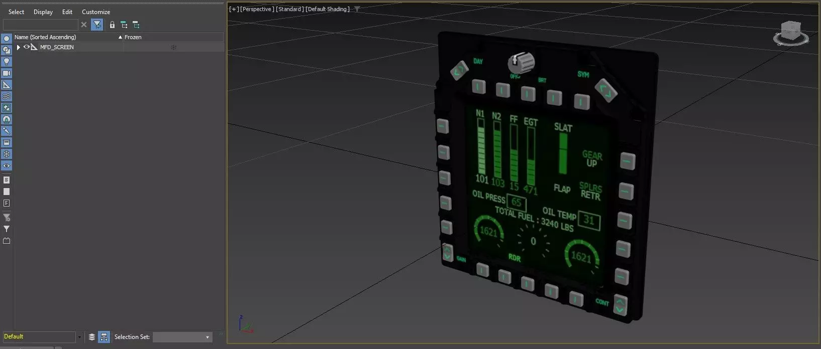 Multi Function Display  MFD 3D model_6
