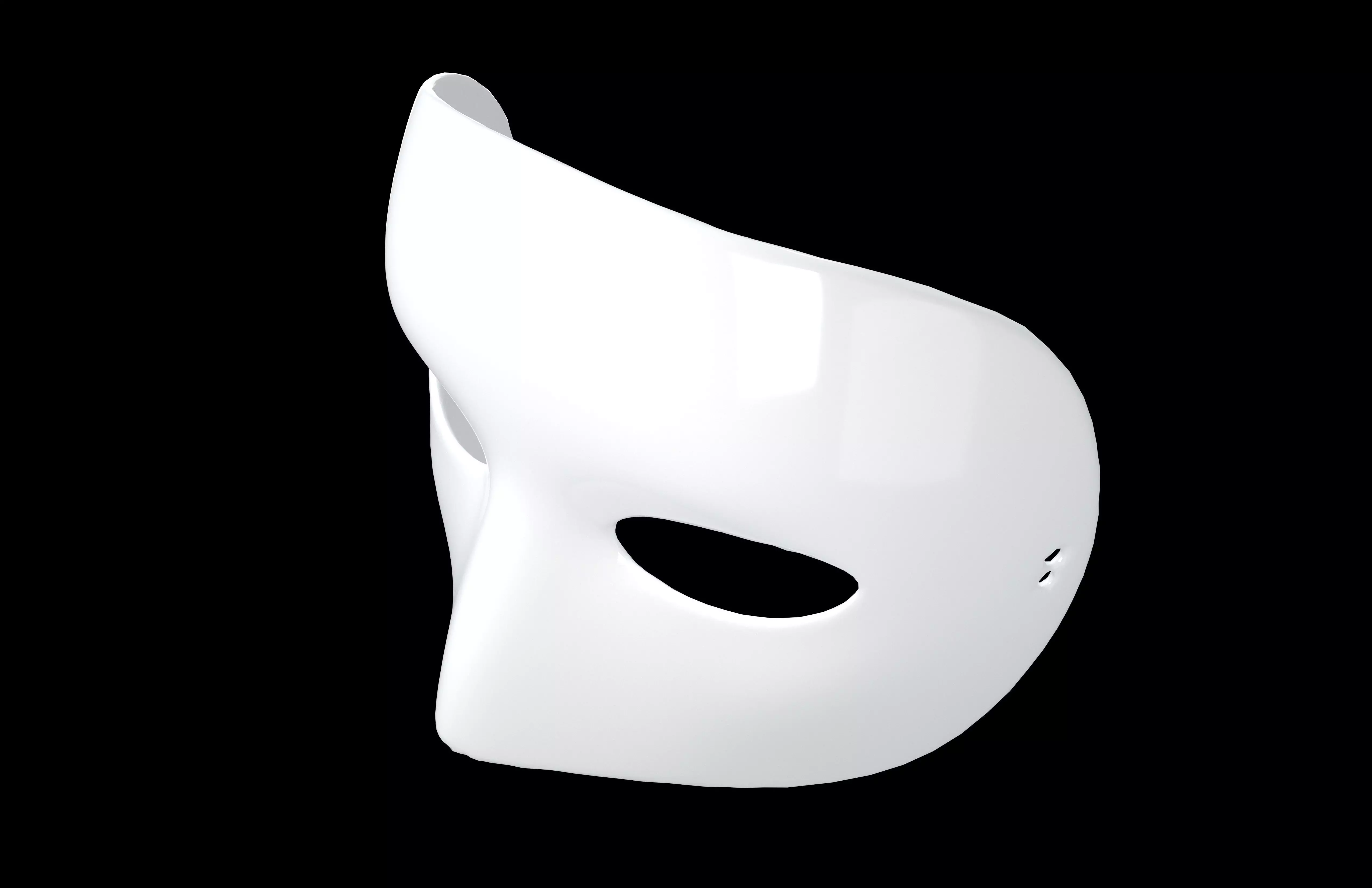 Minimalist Mask v1 001 Low-poly 3D model_2