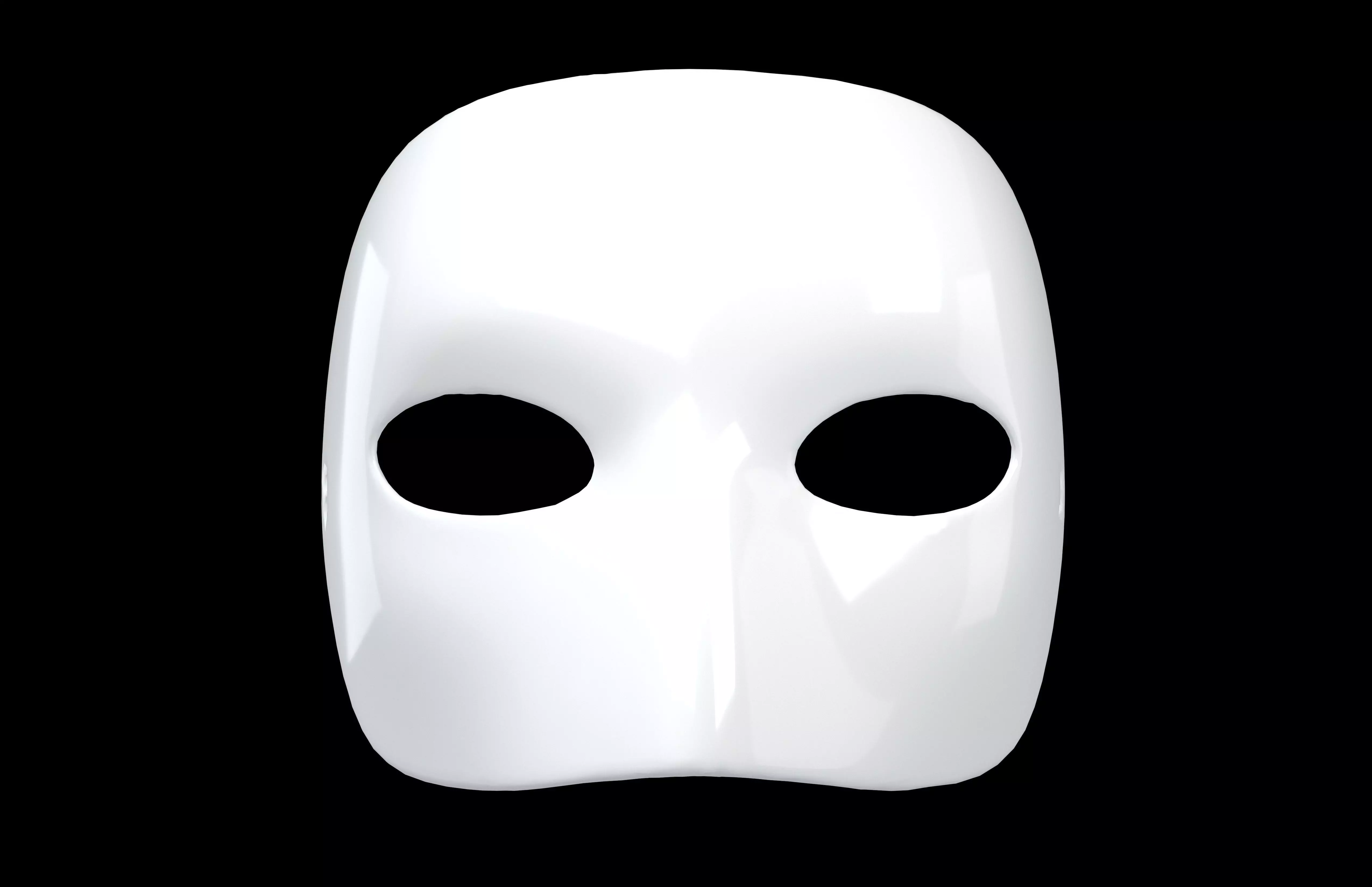 Minimalist Mask v1 001 Low-poly 3D model_1