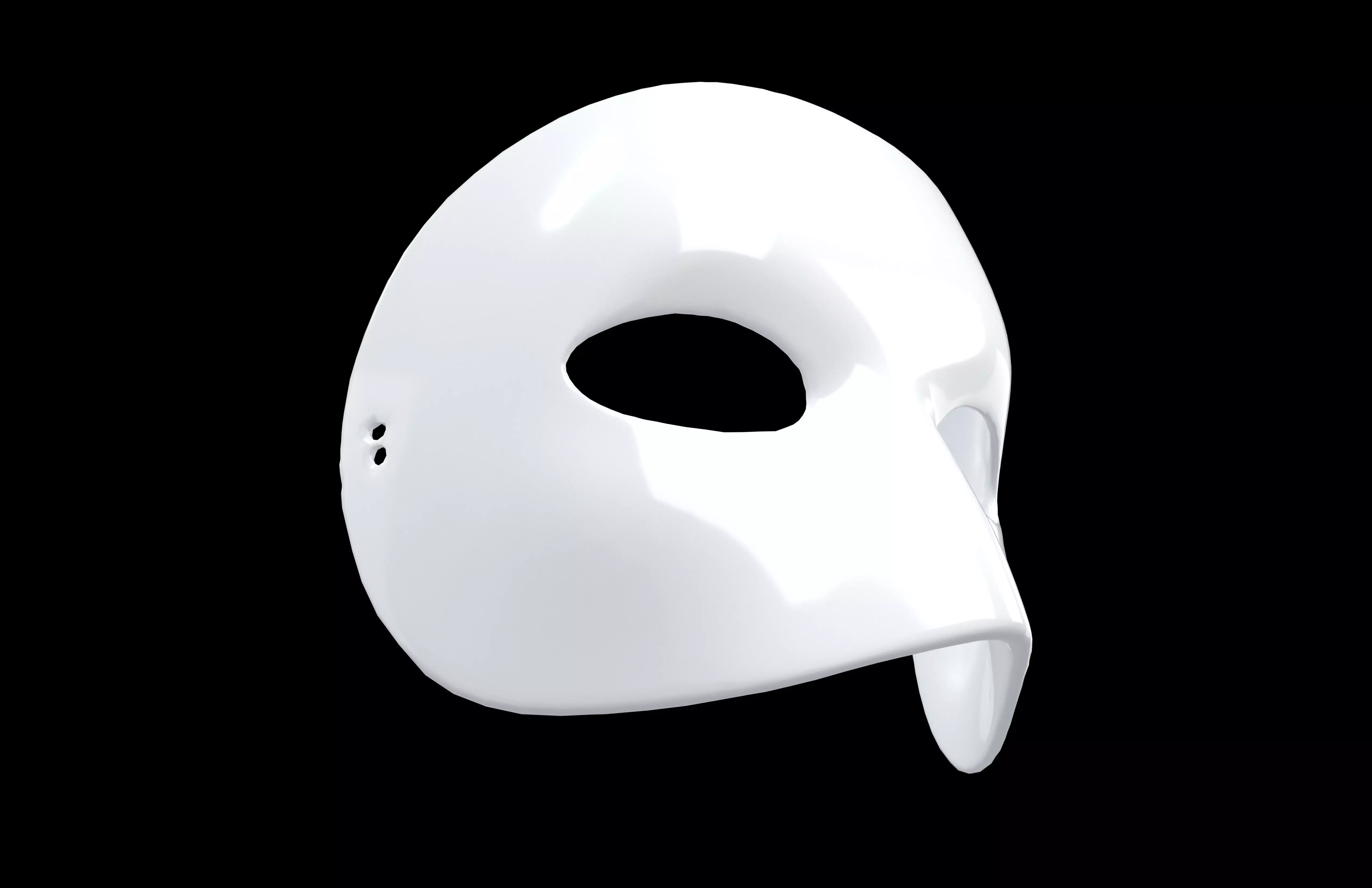 Minimalist Mask v1 001 Low-poly 3D model_3