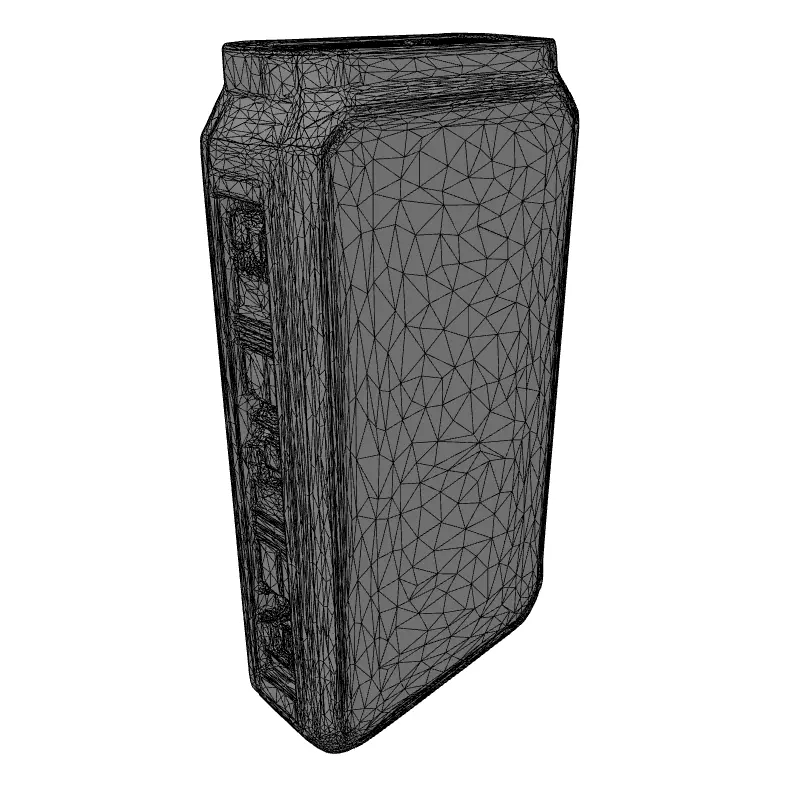 Modular Industrial Battery Unit Low-poly 3D model_9