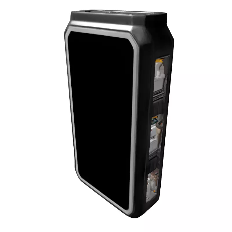 Modular Industrial Battery Unit Low-poly 3D model_5