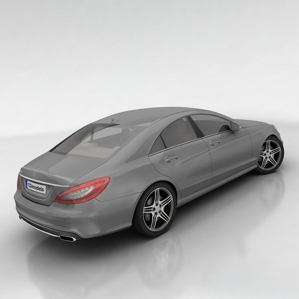 Mercedes Benz CLS Coupe Low-poly 3D model_1