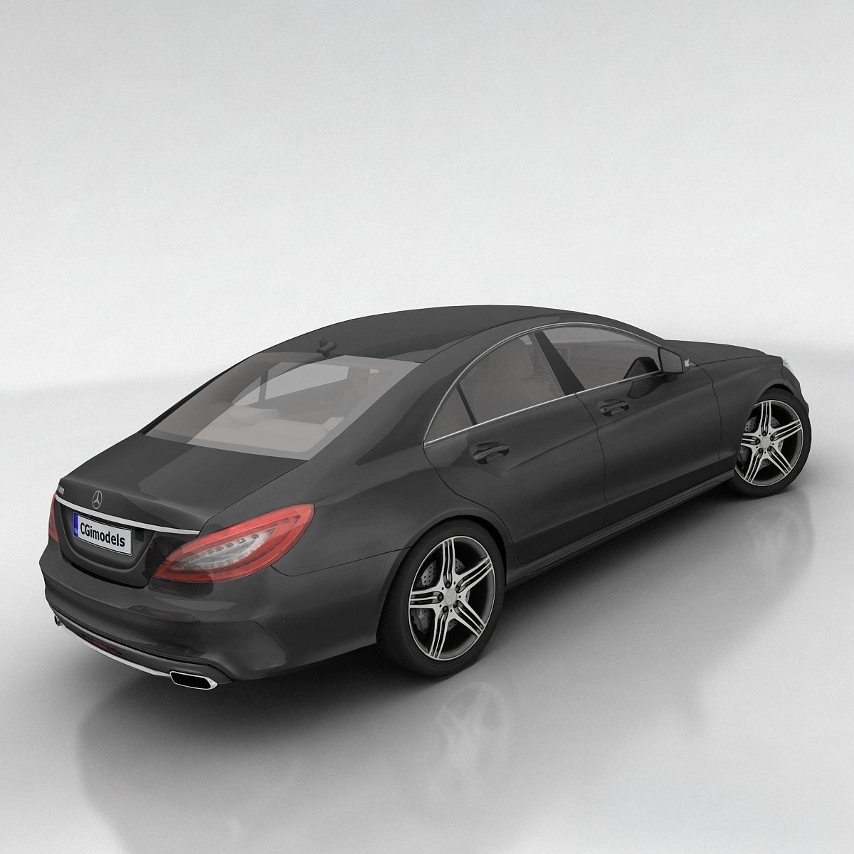 Mercedes Benz CLS Coupe Low-poly 3D model_9