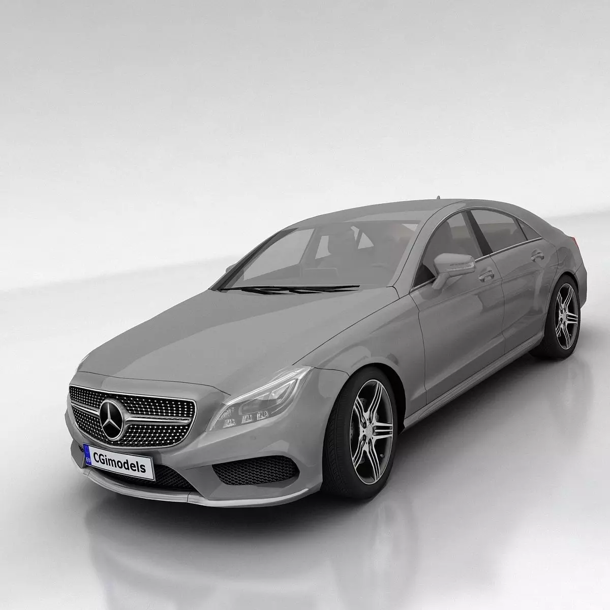 Mercedes Benz CLS Coupe Low-poly 3D model_0