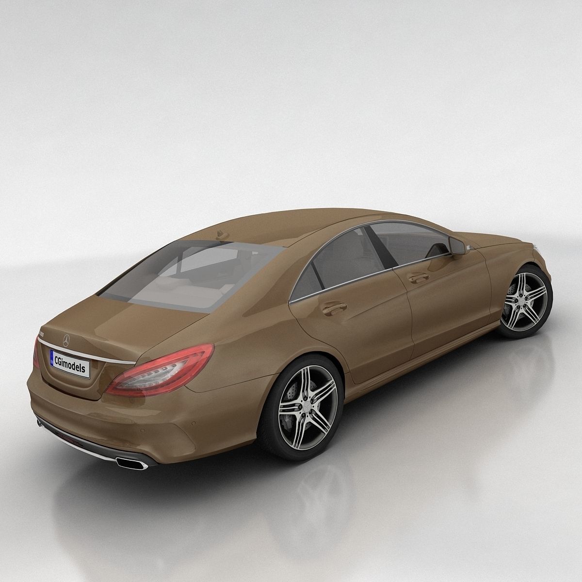 Mercedes Benz CLS Coupe Low-poly 3D model_3