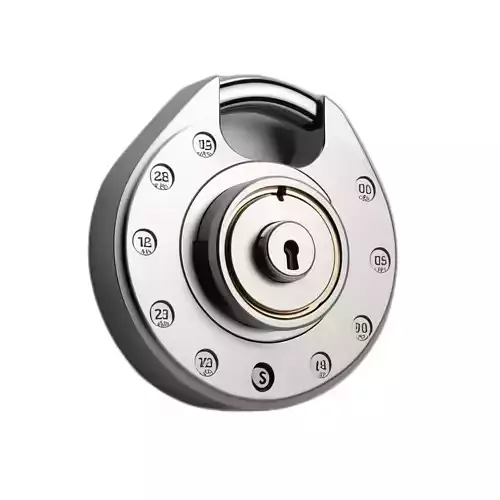 Sleek Metallic Combination Padlock