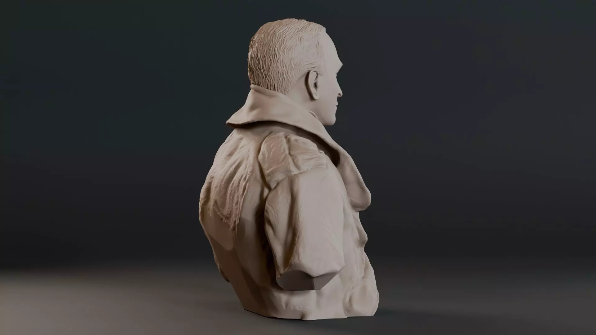Eddie Rickenbacker Bust Sculpture 3D print model_18