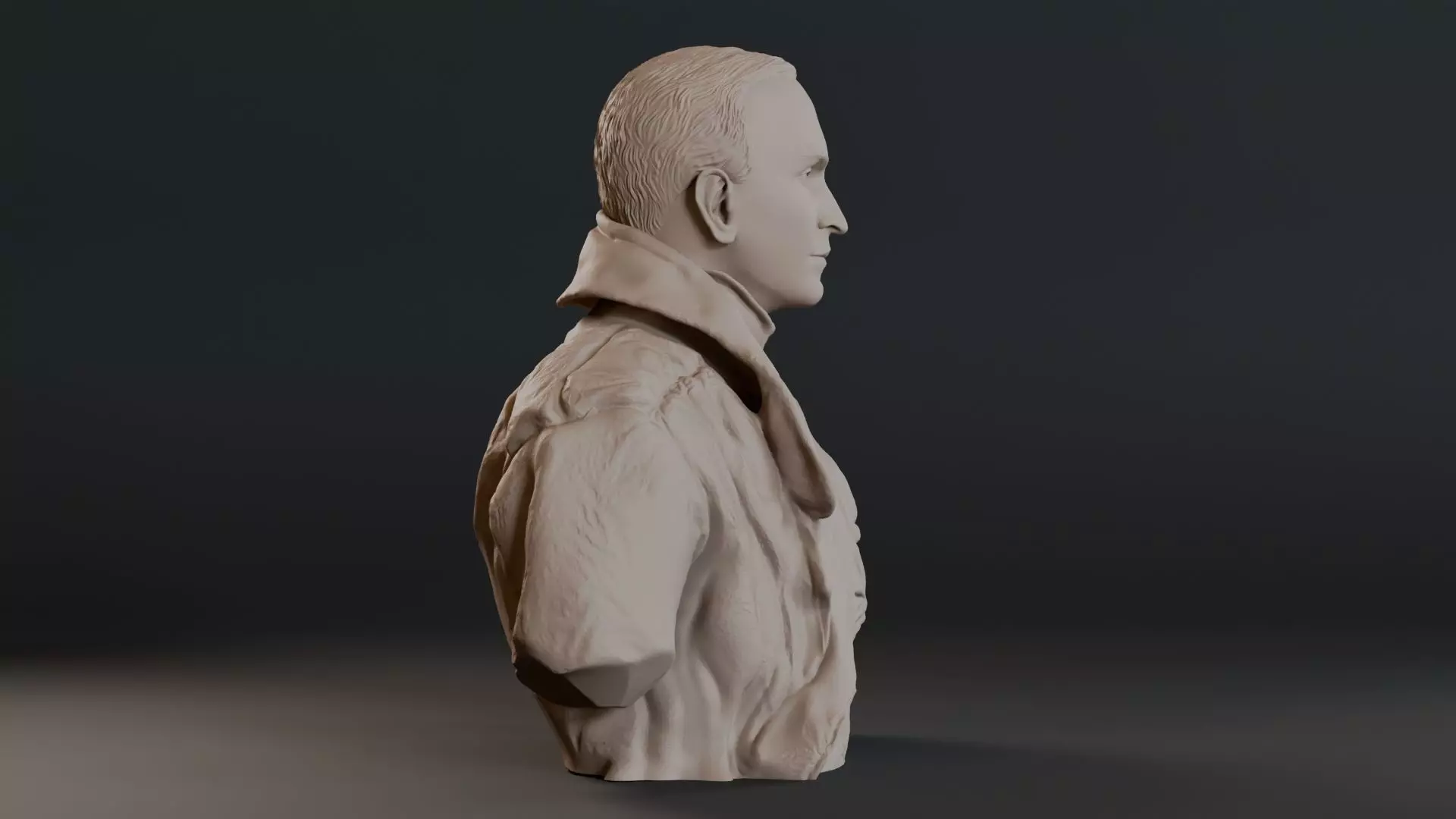Eddie Rickenbacker Bust Sculpture 3D print model_17