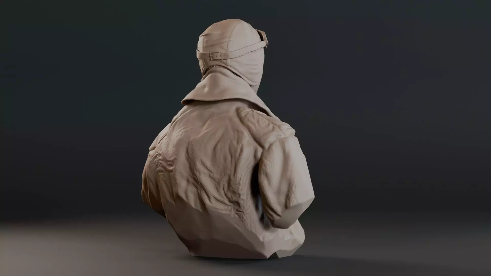 Eddie Rickenbacker Bust Sculpture 3D print model_7