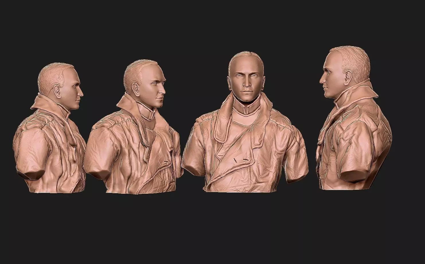 Eddie Rickenbacker Bust Sculpture 3D print model_28