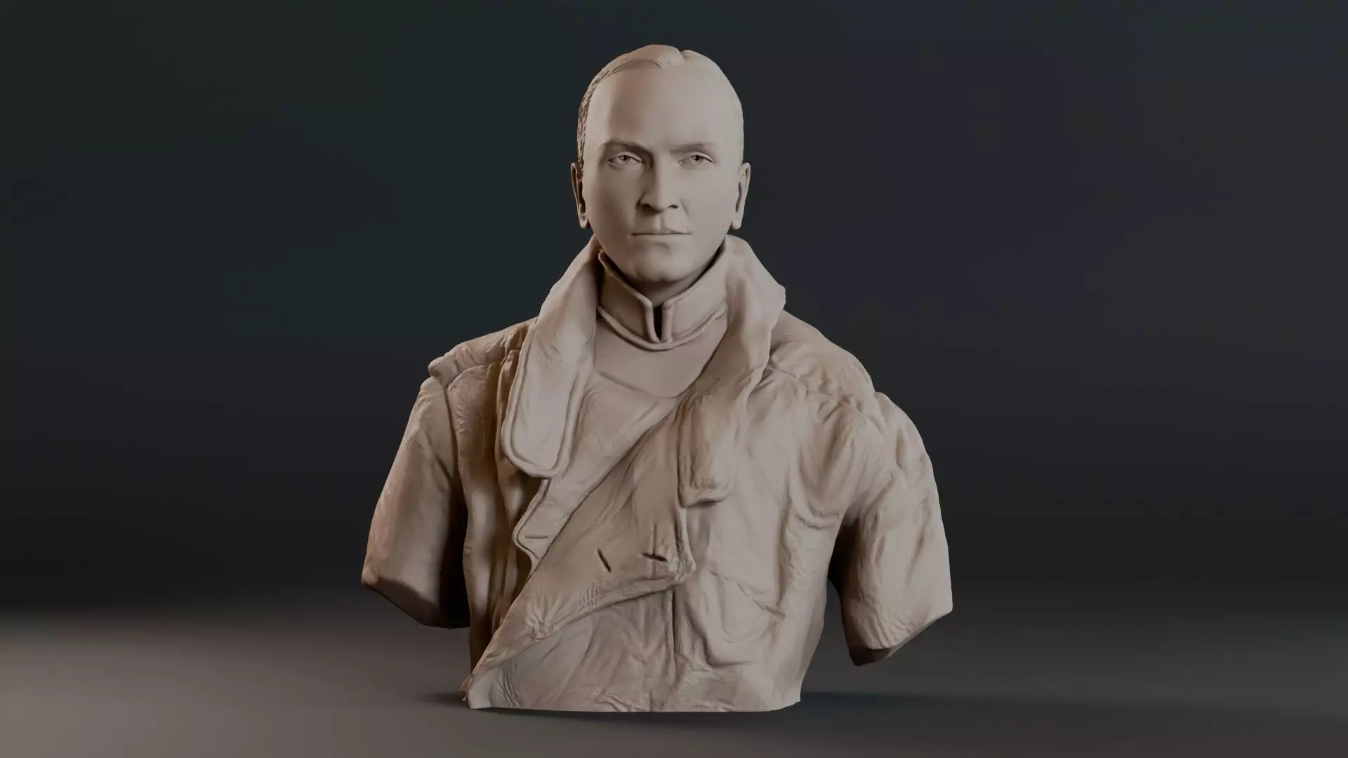 Eddie Rickenbacker Bust Sculpture 3D print model_14