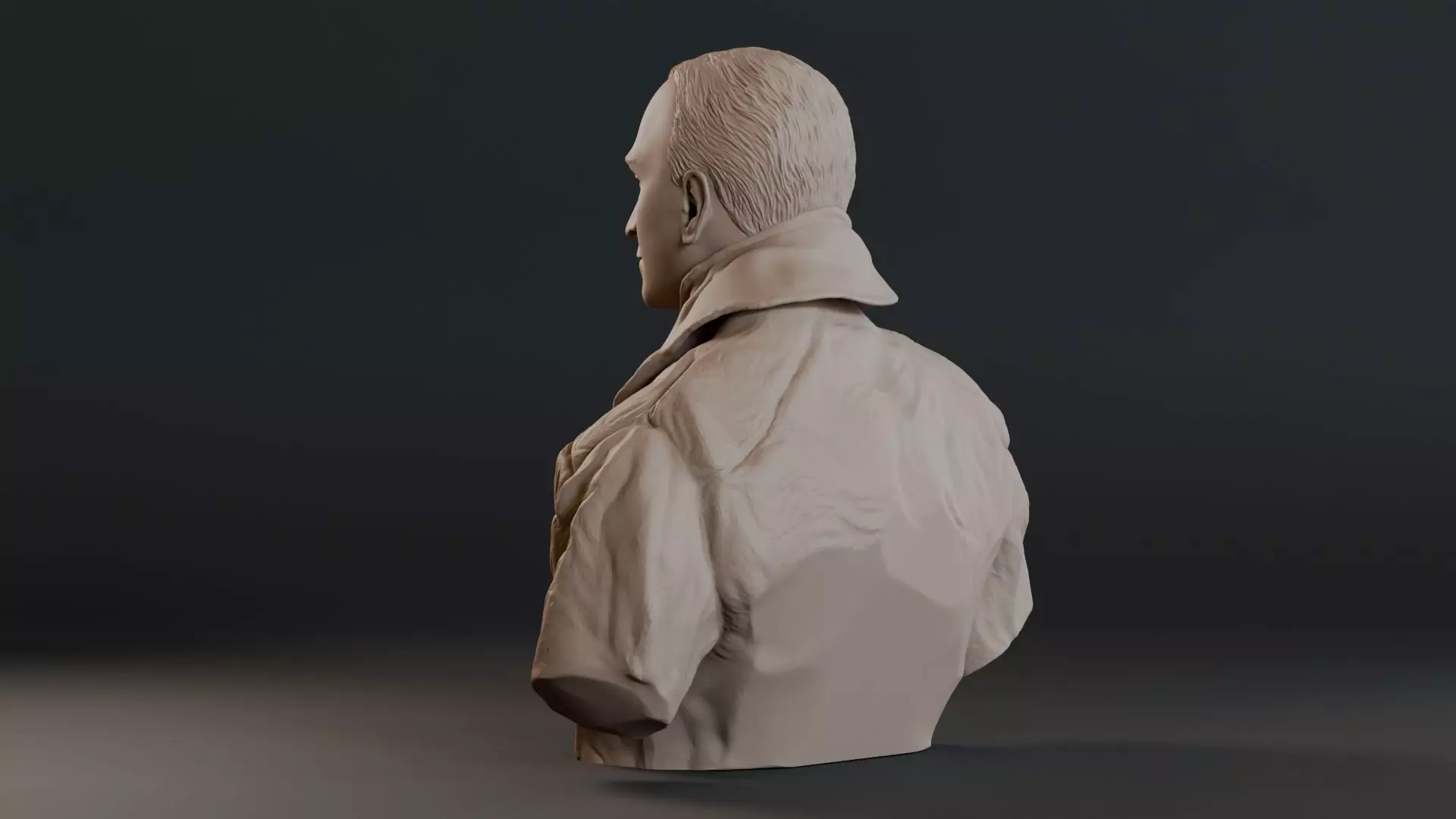 Eddie Rickenbacker Bust Sculpture 3D print model_22