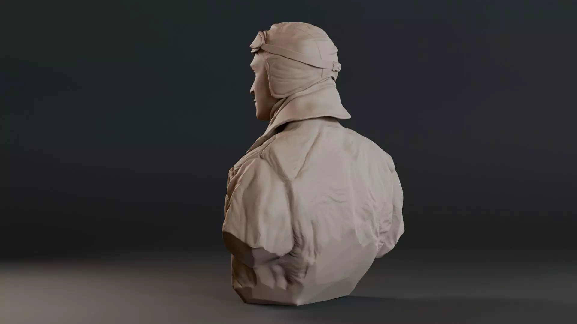 Eddie Rickenbacker Bust Sculpture 3D print model_10