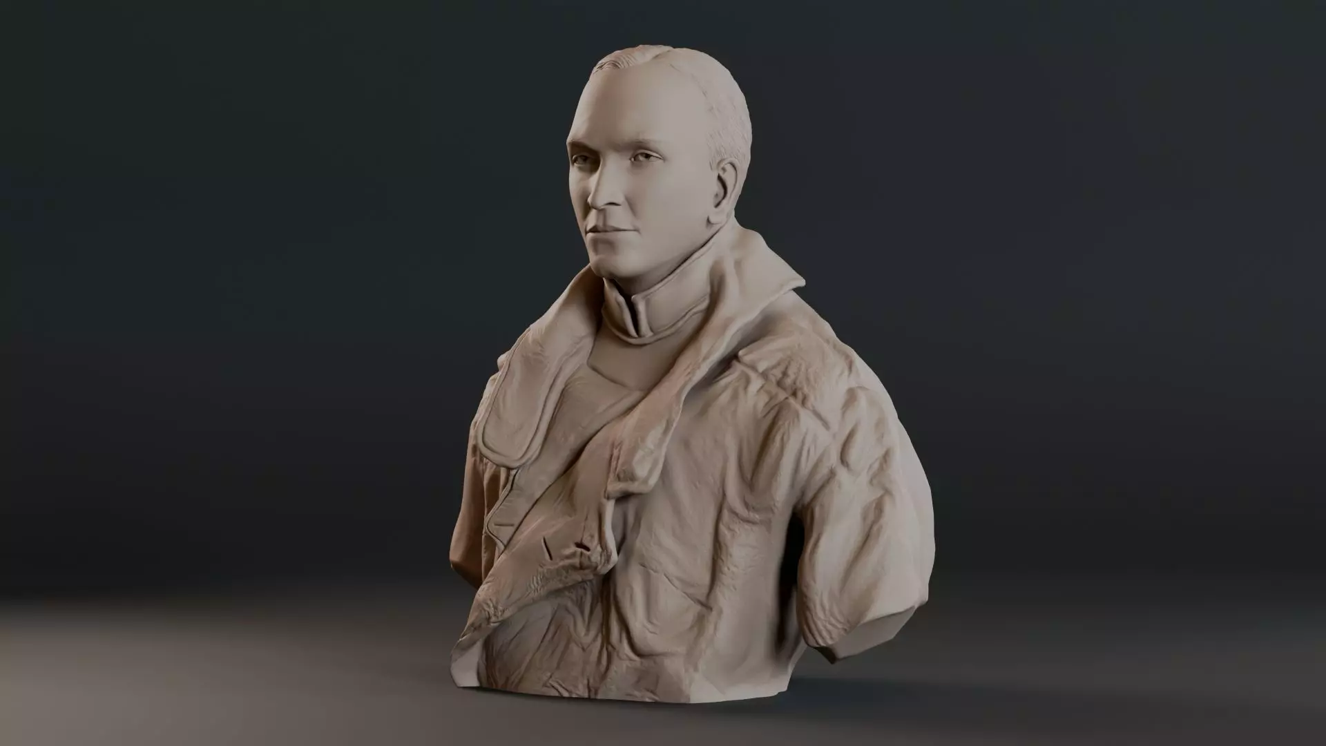 Eddie Rickenbacker Bust Sculpture 3D print model_25