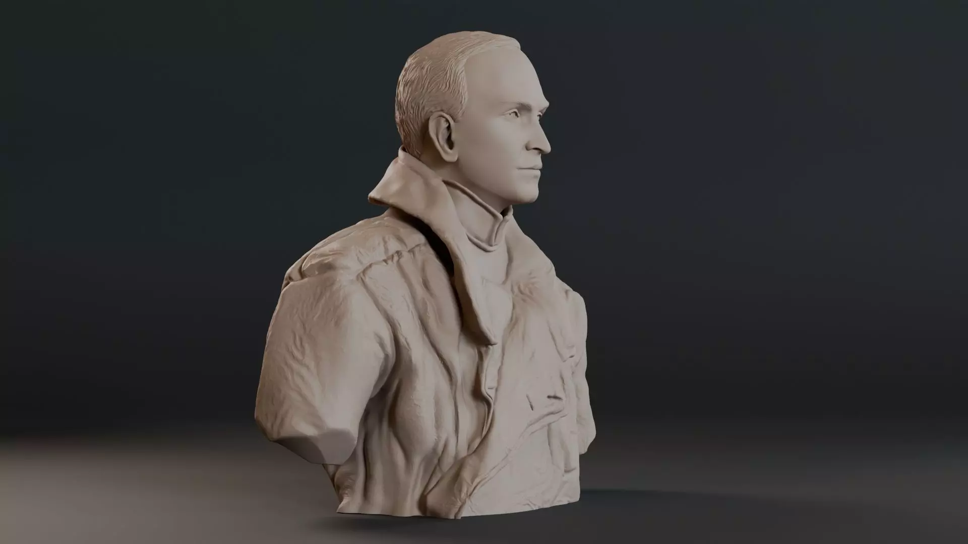 Eddie Rickenbacker Bust Sculpture 3D print model_16