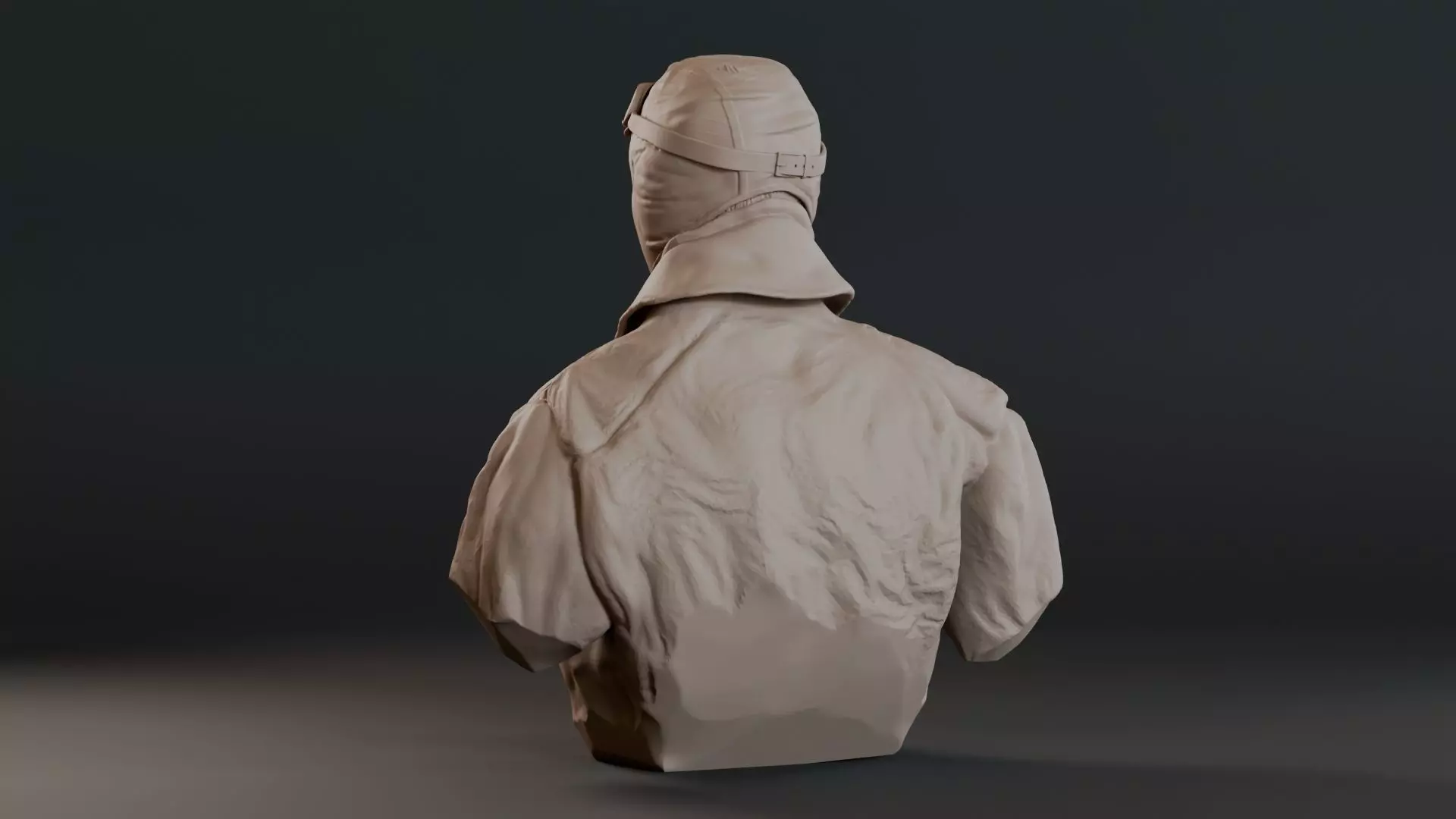 Eddie Rickenbacker Bust Sculpture 3D print model_9