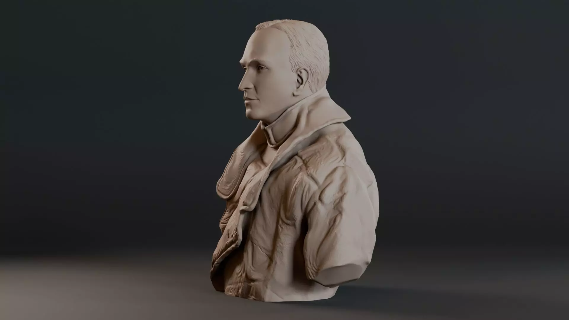 Eddie Rickenbacker Bust Sculpture 3D print model_24