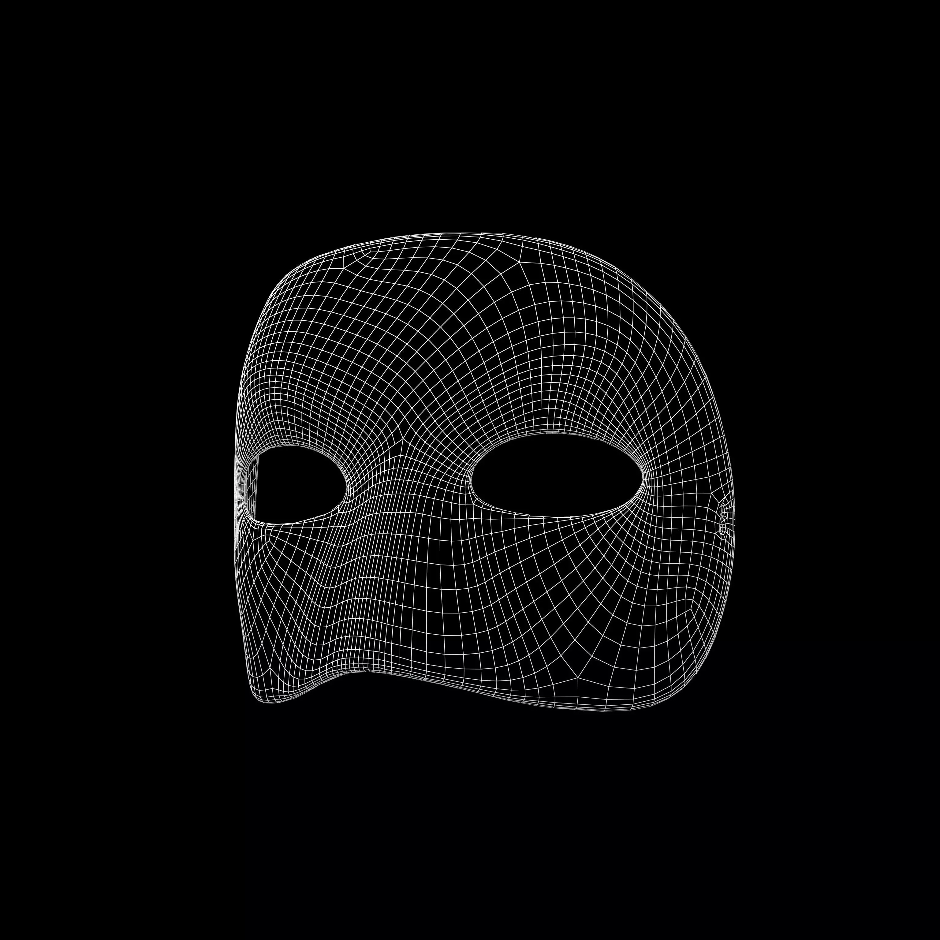 Minimalist Mask v1 005 Low-poly 3D model_4