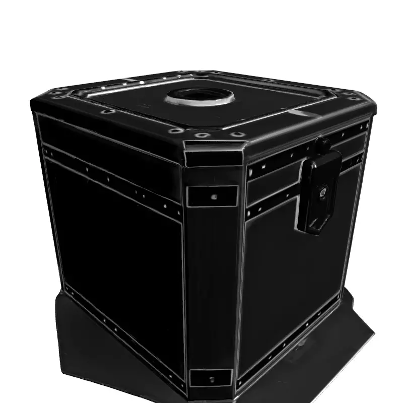 SciFi Hexagonal Storage Crate Low-poly 3D model_3
