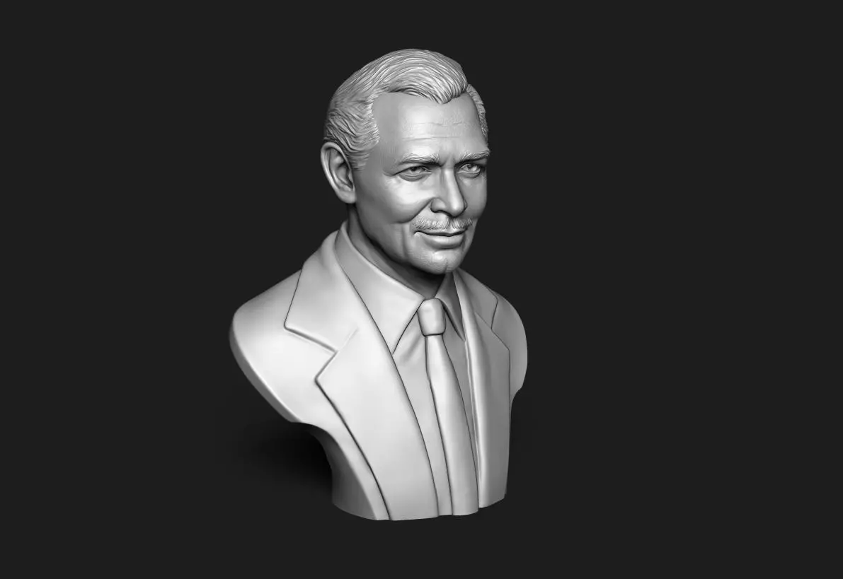 Clark Gable Bust Sculpture 3D print model_16