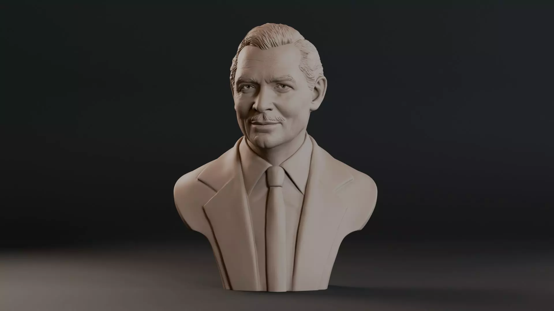 Clark Gable Bust Sculpture 3D print model_1