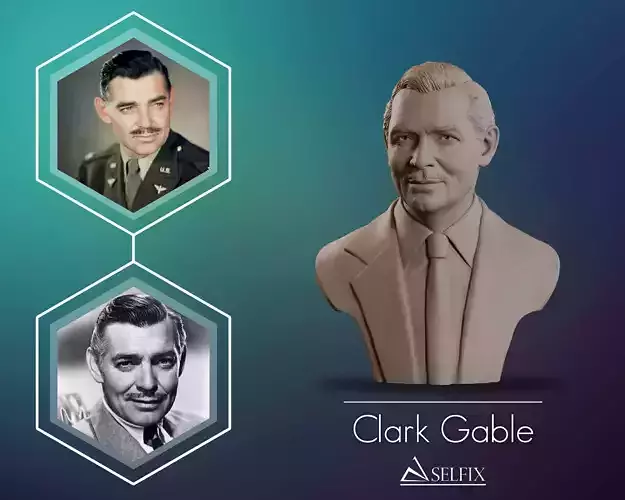 Clark Gable Bust Sculpture