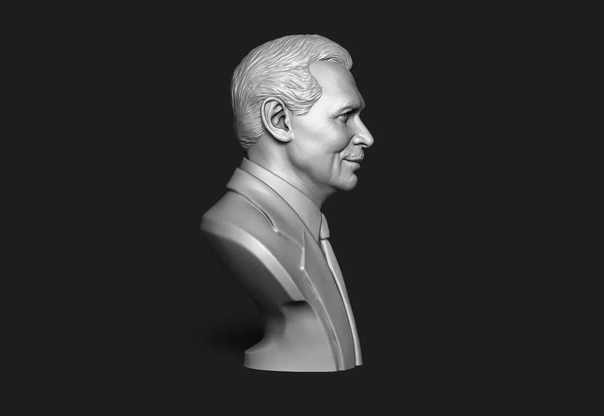 Clark Gable Bust Sculpture 3D print model_17