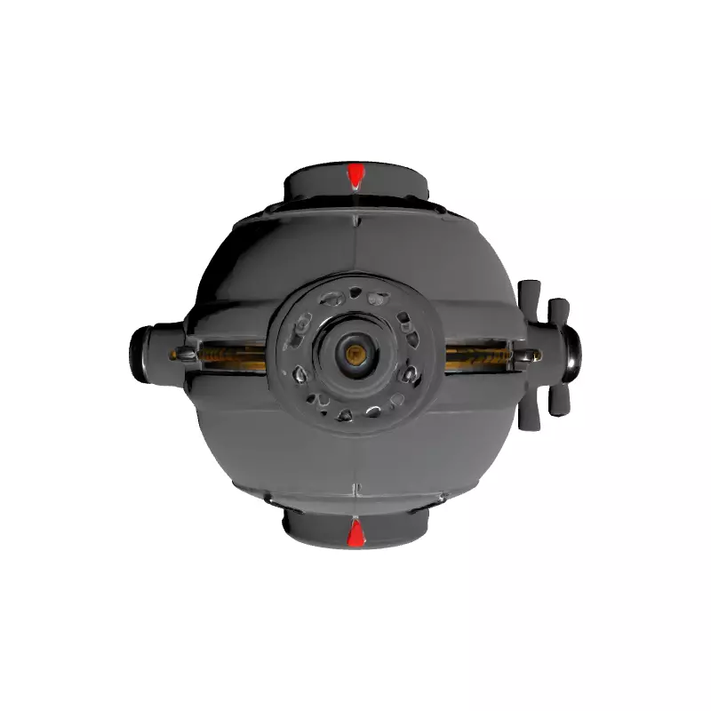 SciFi Spherical Drone Surveillance Module Low-poly 3D model_8