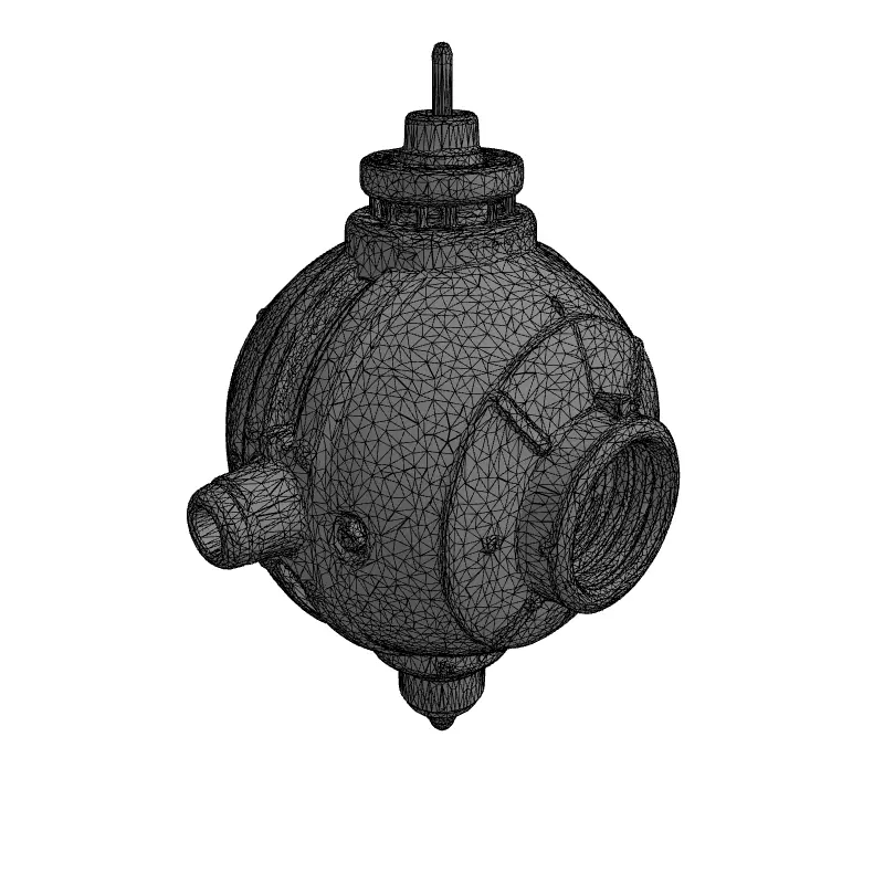 SciFi Spherical Drone Surveillance Module Low-poly 3D model_1