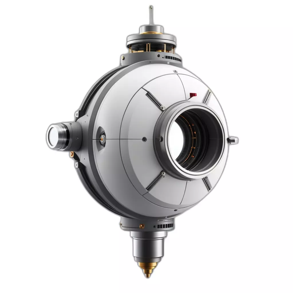 SciFi Spherical Drone Surveillance Module Low-poly 3D model_0