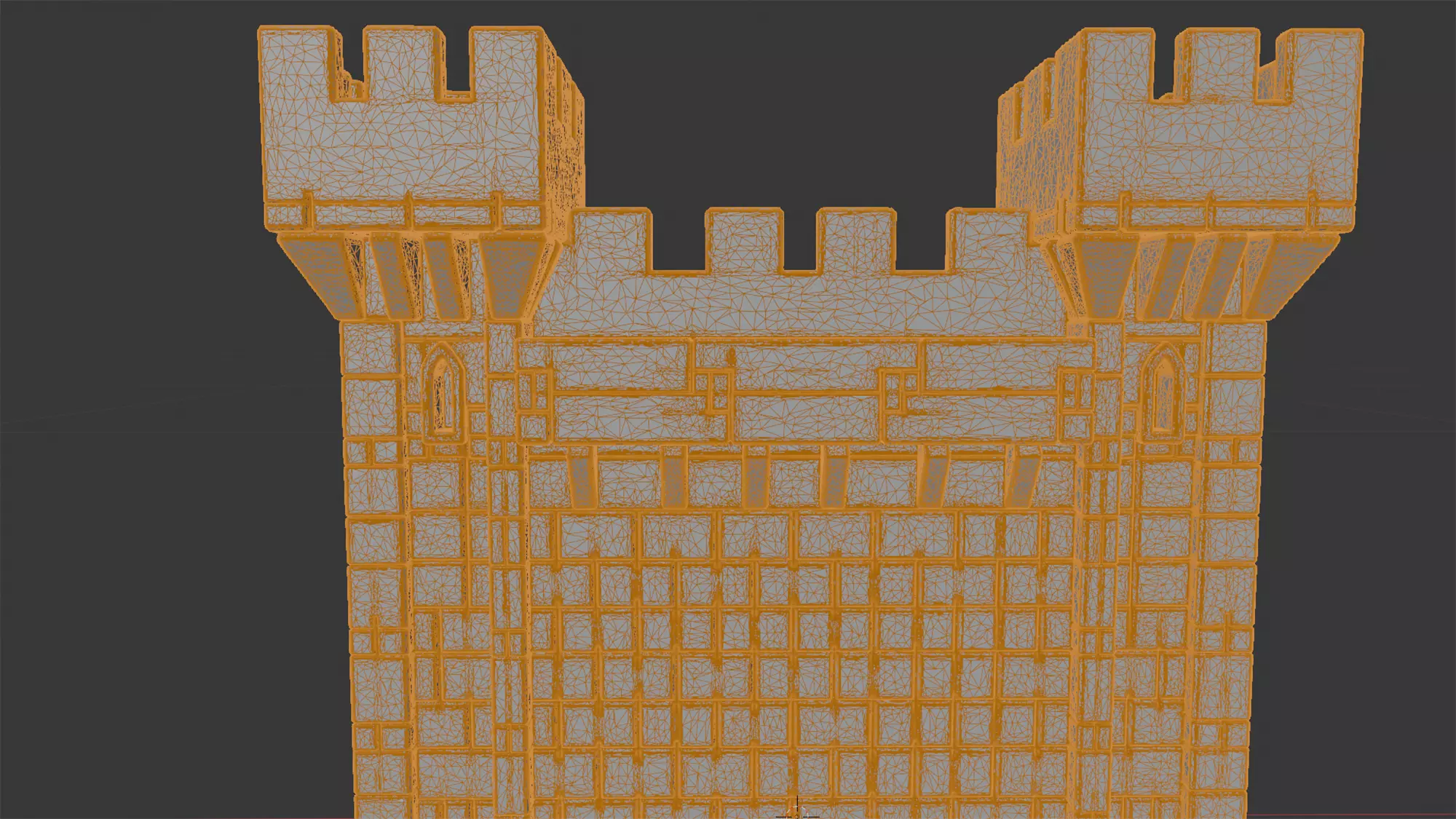 Modular Castle Wall Section 3D Printable Terrain 3D print model_7