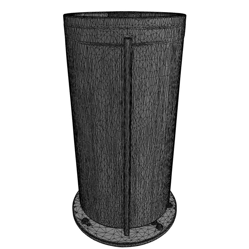 HighTech Industrial Energy Cell Low-poly 3D model_1