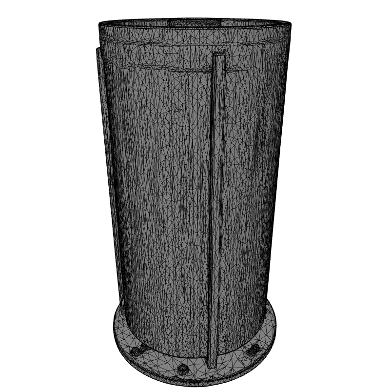 HighTech Industrial Energy Cell Low-poly 3D model_9