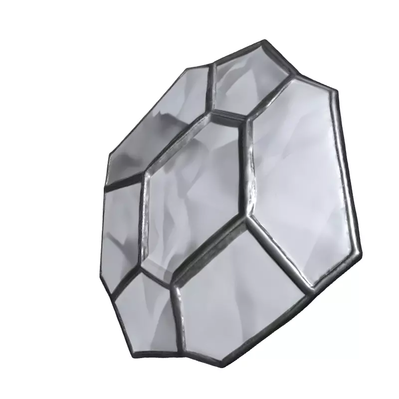 Modern Geometric Decorative Panel Low-poly 3D model_2