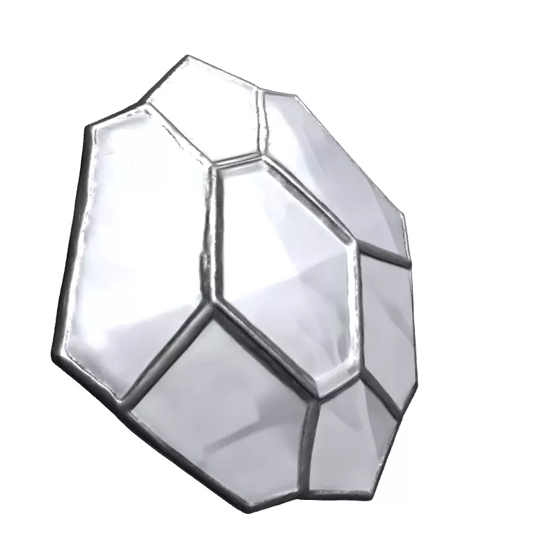 Modern Geometric Decorative Panel Low-poly 3D model_3