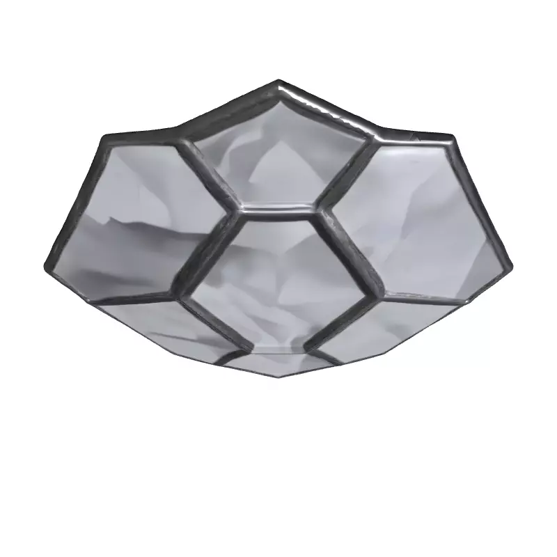 Modern Geometric Decorative Panel Low-poly 3D model_8