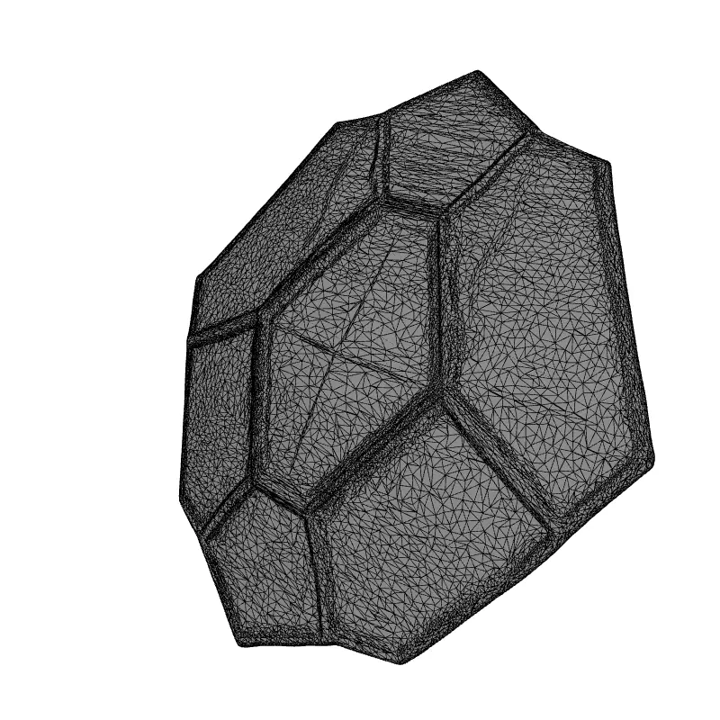 Modern Geometric Decorative Panel Low-poly 3D model_9