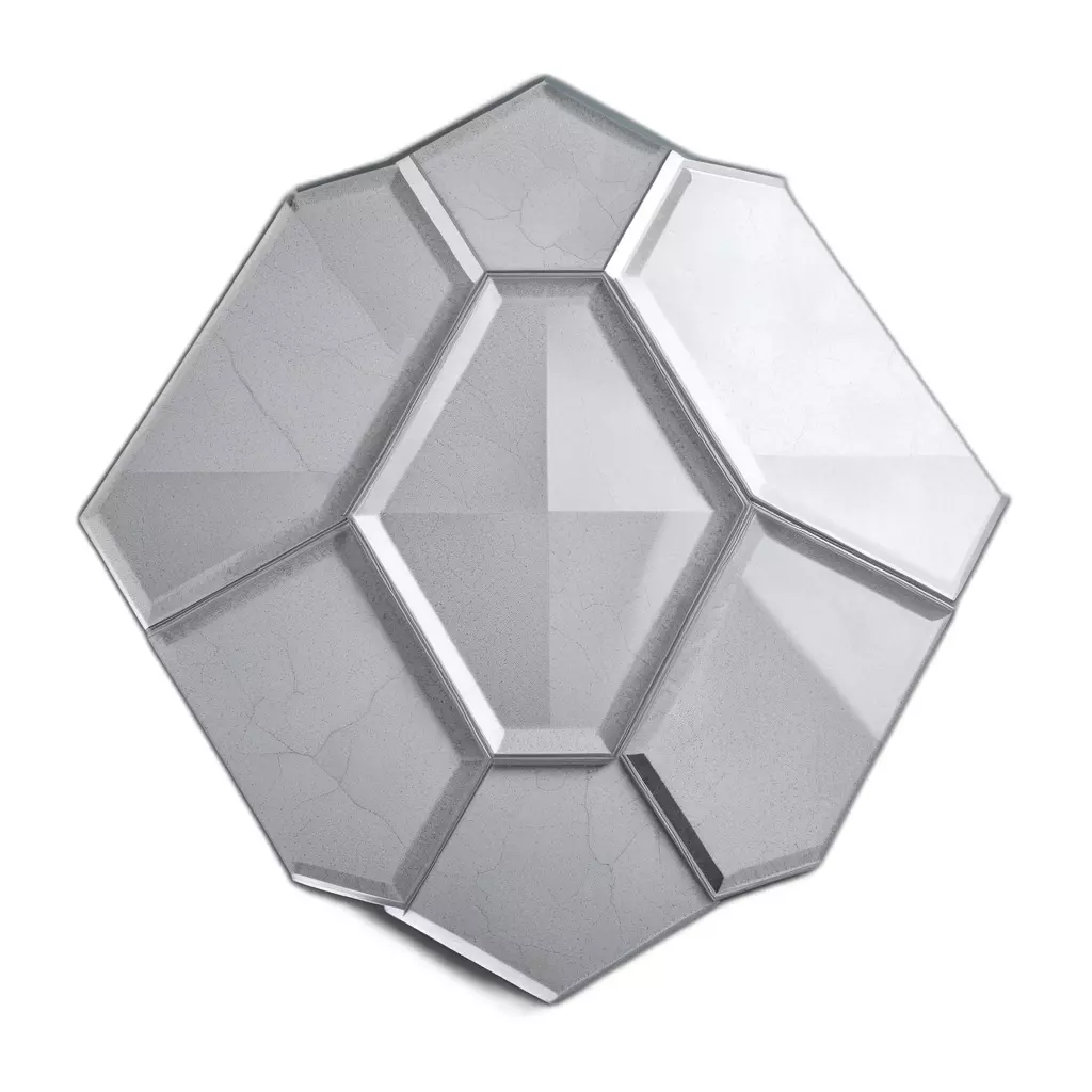 Modern Geometric Decorative Panel Low-poly 3D model_0