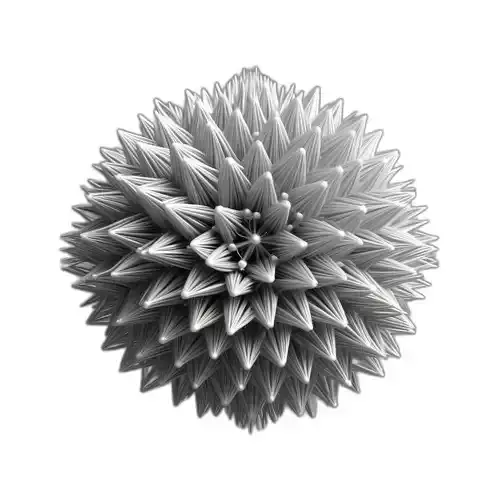 Abstract Organic Spiked Sphere