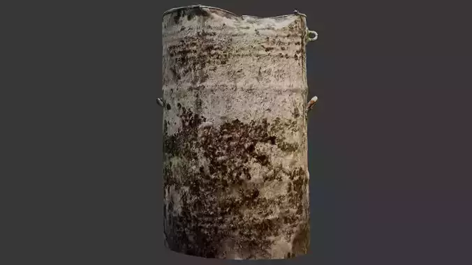 Scanned Rusty Metal Barrel