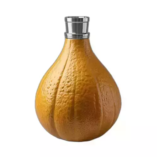 Citrus Peel Textured Bottle with Cap Low-poly 3D model